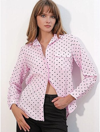 Chemise oversize tissée à pois bdart