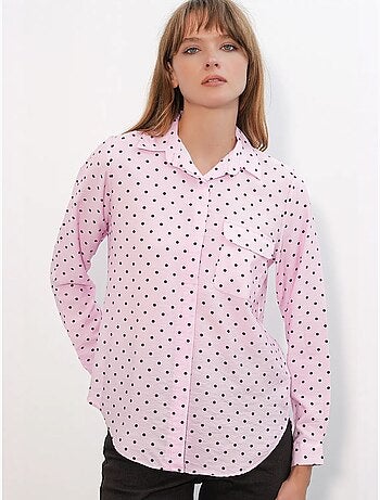Chemise oversize tissée à pois bdart