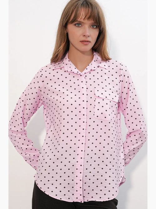 Chemise oversize tissée à pois bdart - Kiabi Chemise oversize tissée à pois bdart - Kiabi