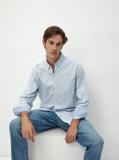 Chemise Oxford à manches longues - Kiabi