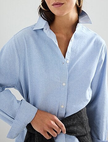Chemise Oxford à manches longues, MO Fashion