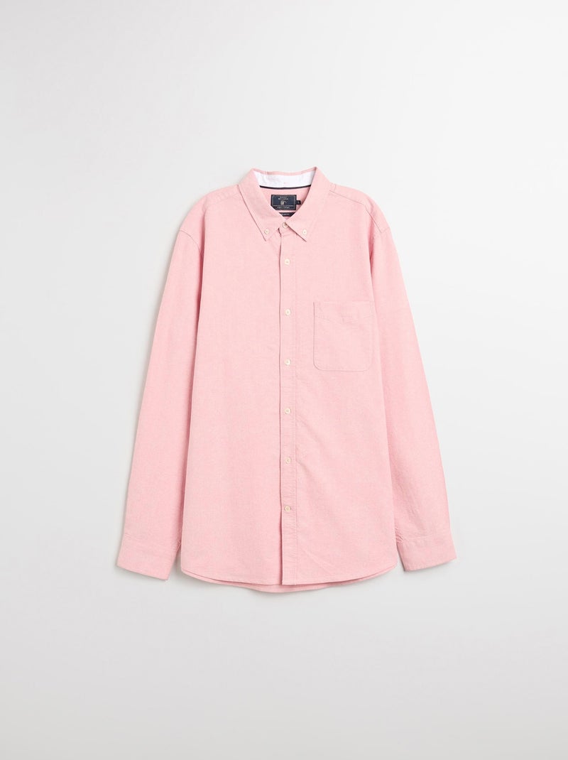 Chemise Oxford à manches longues, MO Fashion Rose - Kiabi