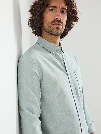 Chemise Oxford à manches longues, MO Fashion