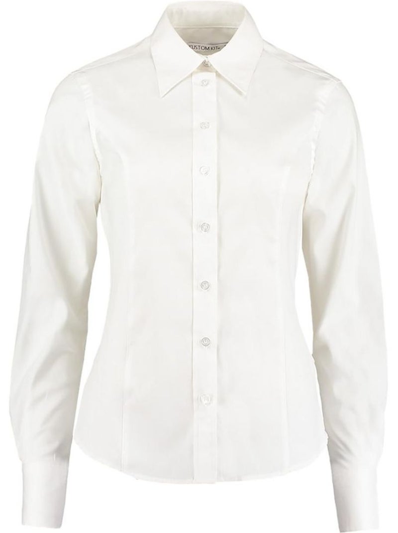 Chemise oxford à manches longues pour dames - kustom kit Blanc - Kiabi