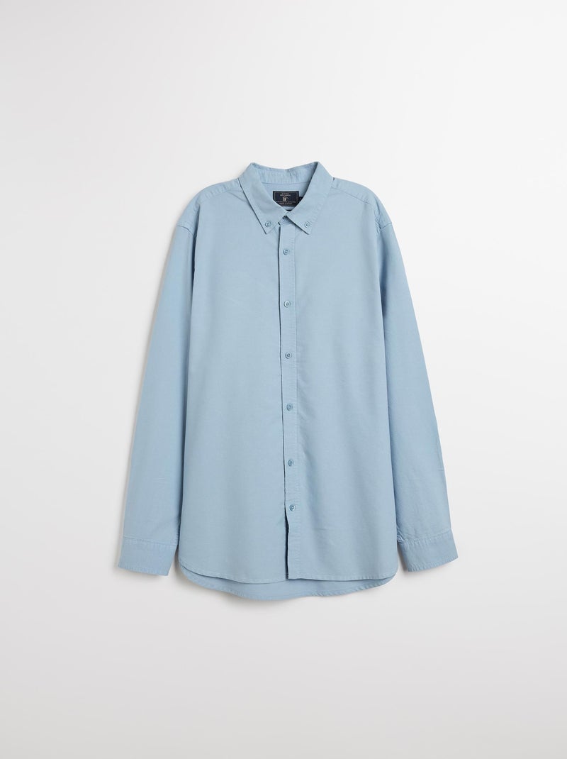 Chemise Oxford à manches longues pour homme MO Fashion Bleu ciel - Kiabi