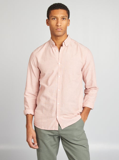 Chemise Oxford à motif - Kiabi