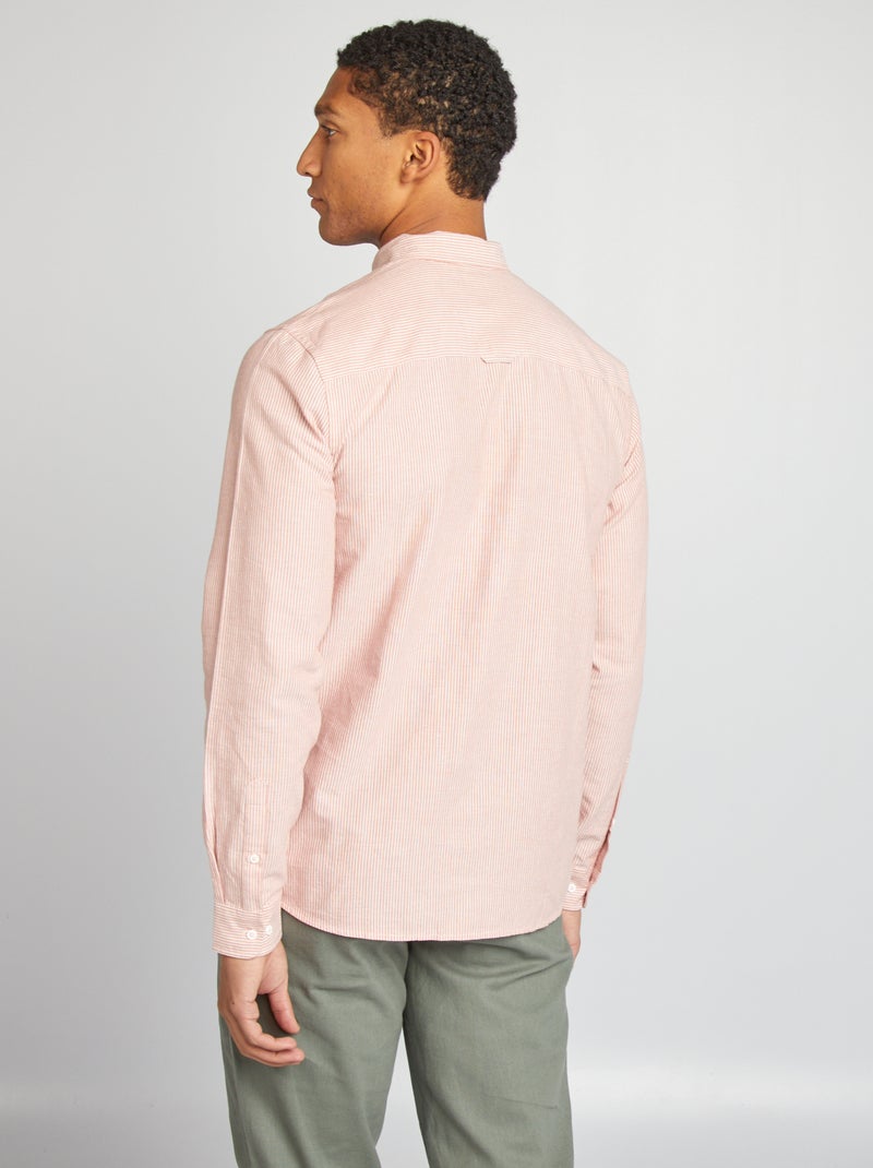 Chemise Oxford à motif Marron - Kiabi