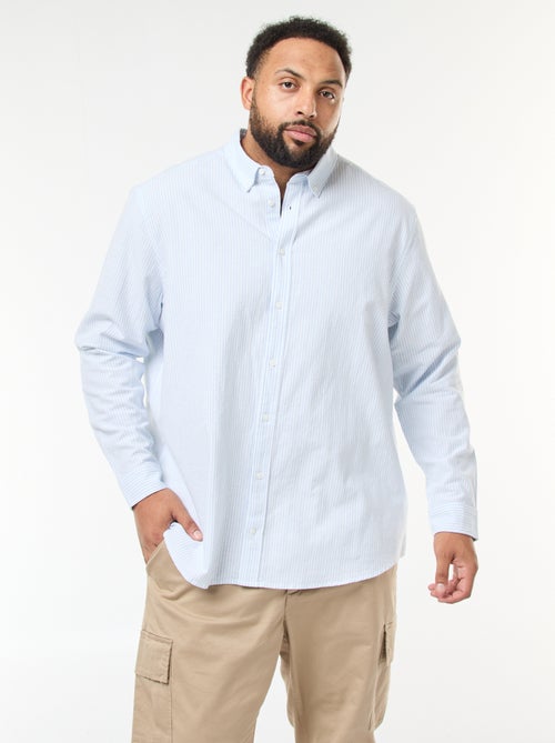 Chemise oxford à motif rayé - Kiabi