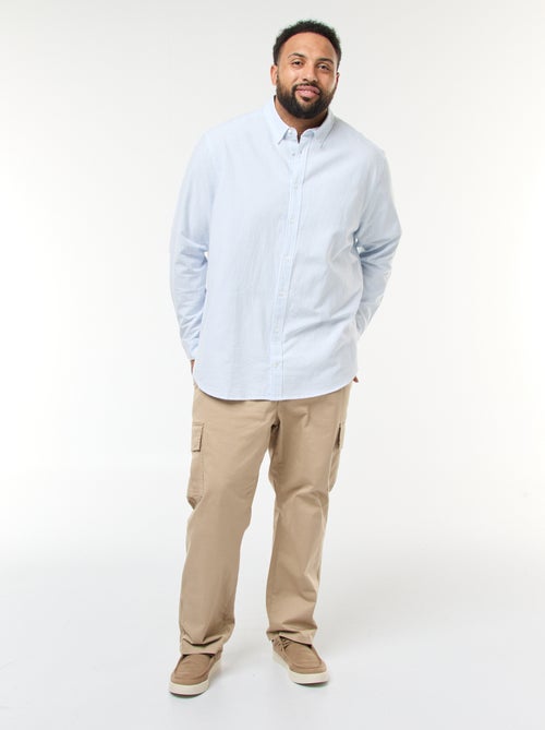 Chemise oxford à motif rayé - Kiabi