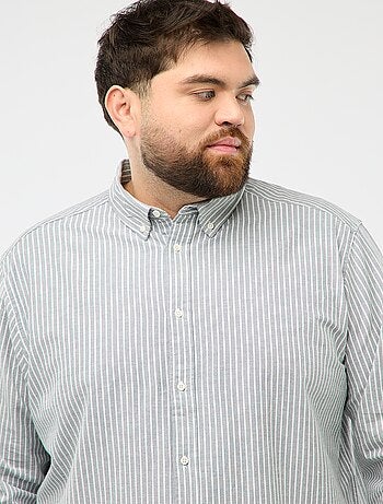 Chemise oxford à motif rayé