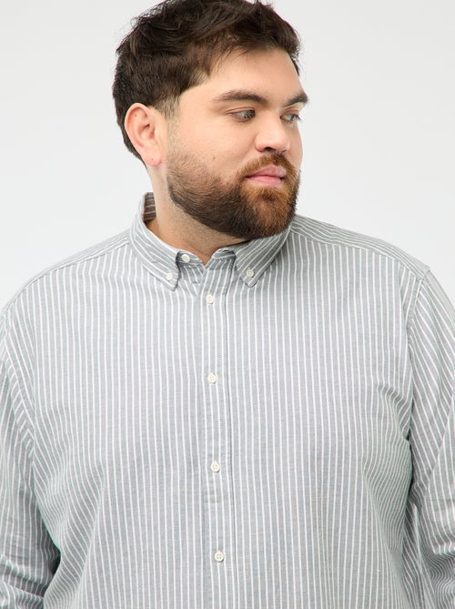 Chemise oxford à motif rayé - Kiabi