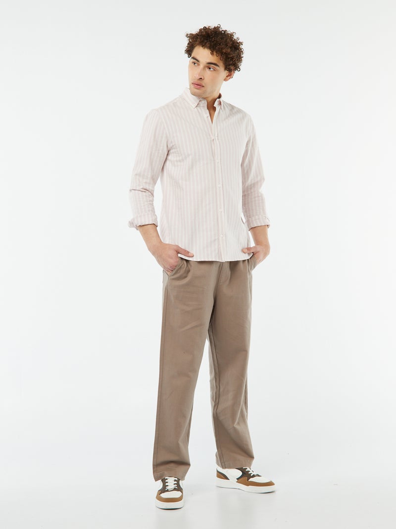 Chemise Oxford à motif ROSE - Kiabi