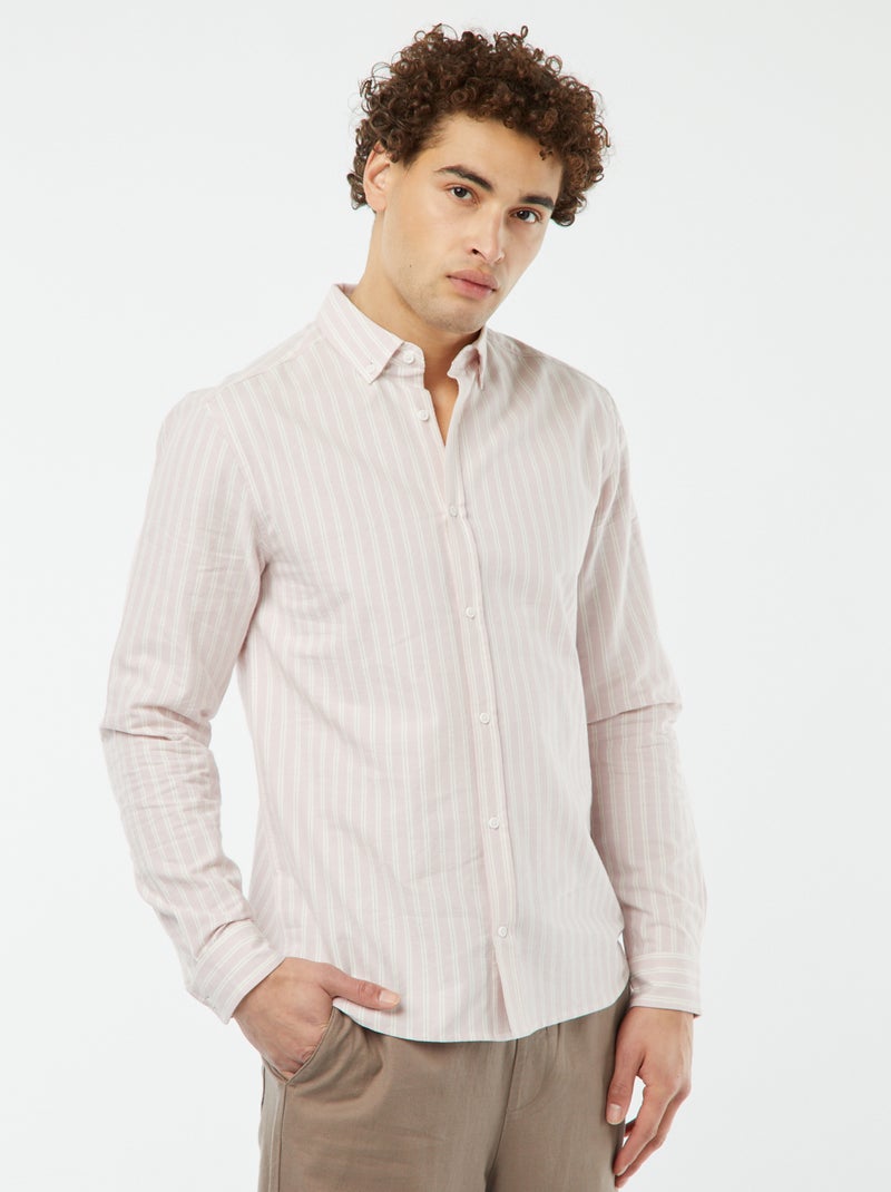 Chemise Oxford à motif ROSE - Kiabi