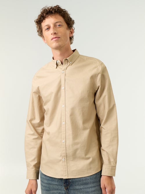 Chemise oxford à ouverture boutonnée - Kiabi Chemise oxford à ouverture boutonnée - Kiabi