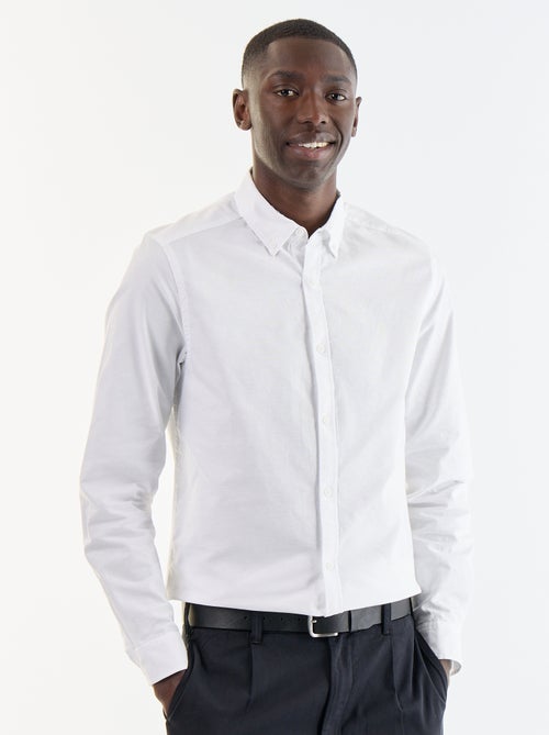 Chemise oxford à ouverture boutonnée - Kiabi Chemise oxford à ouverture boutonnée - Kiabi