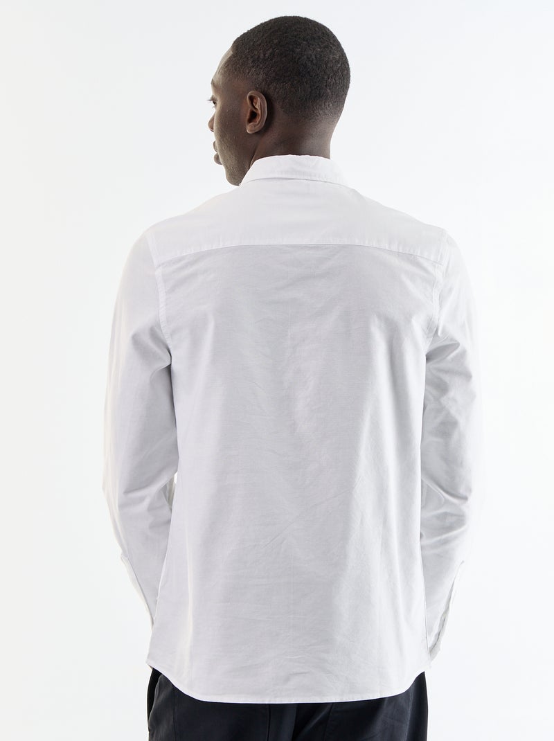 Chemise oxford à ouverture boutonnée Blanc - Kiabi