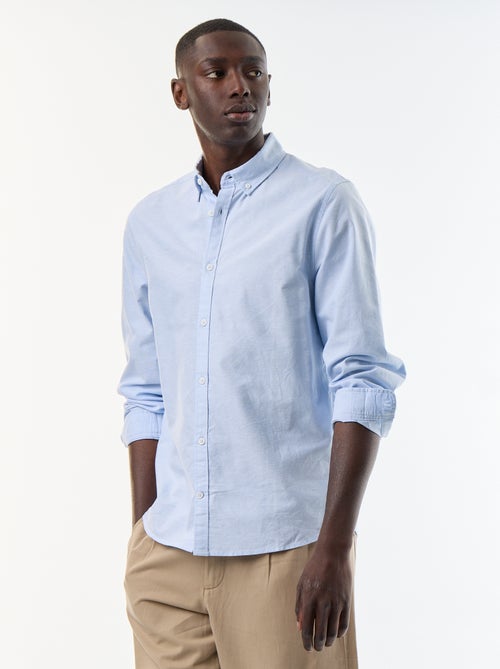 Chemise oxford à ouverture boutonnée - Kiabi Chemise oxford à ouverture boutonnée - Kiabi