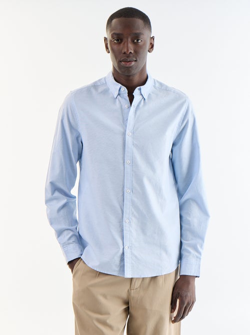 Chemise oxford à ouverture boutonnée - Kiabi Chemise oxford à ouverture boutonnée - Kiabi