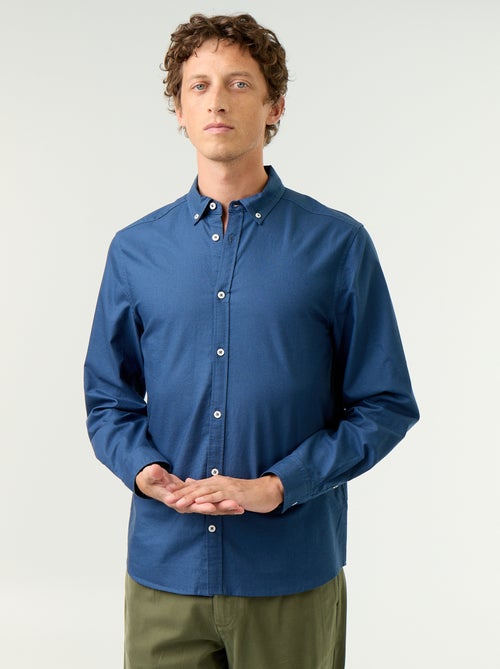 Chemise oxford à ouverture boutonnée - Kiabi Chemise oxford à ouverture boutonnée - Kiabi