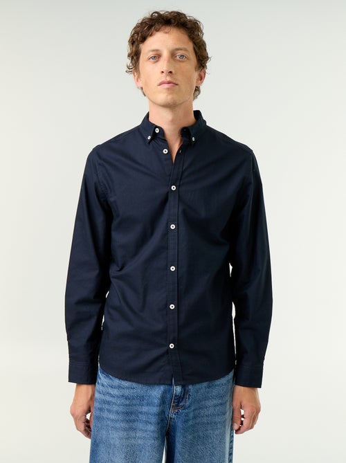 Chemise oxford à ouverture boutonnée - Kiabi