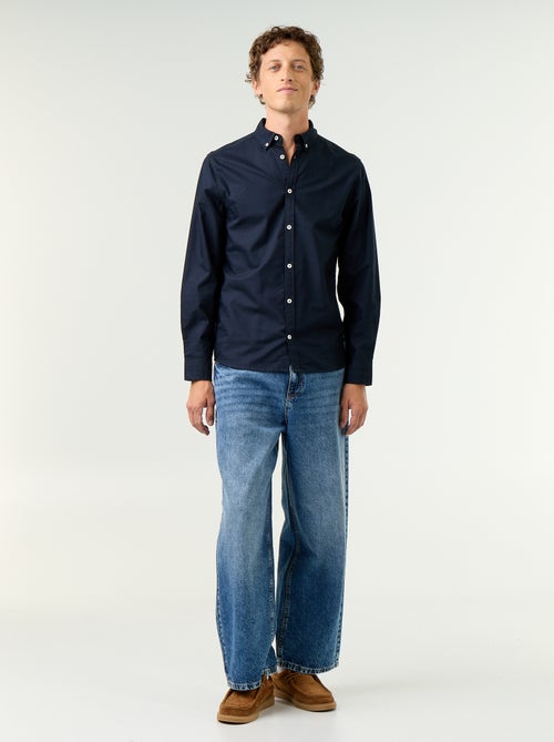 Chemise oxford à ouverture boutonnée - Kiabi