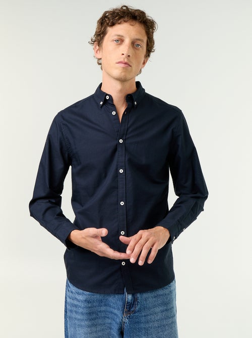 Chemise oxford à ouverture boutonnée - Kiabi