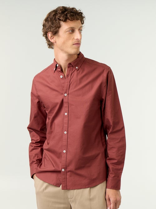 Chemise oxford à ouverture boutonnée - Kiabi