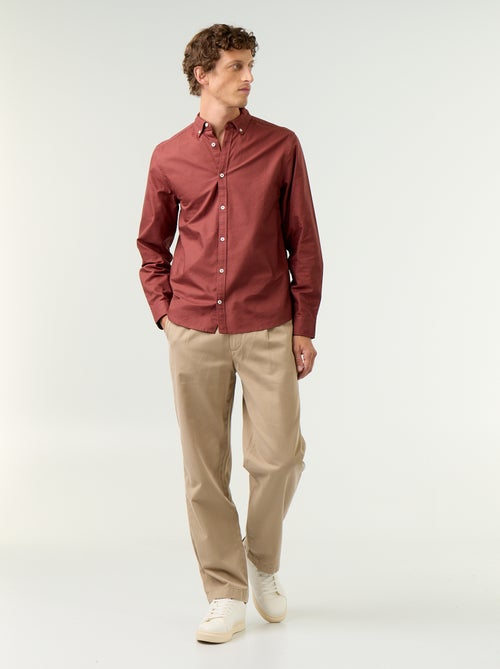 Chemise oxford à ouverture boutonnée - Kiabi