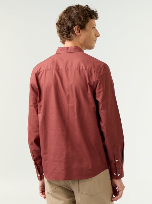 Chemise oxford à ouverture boutonnée - Kiabi