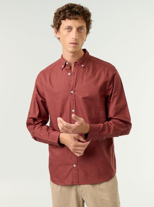Chemise oxford à ouverture boutonnée - Kiabi