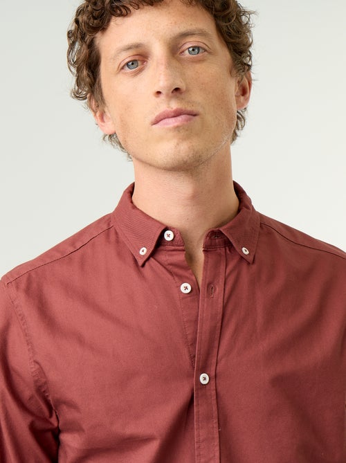 Chemise oxford à ouverture boutonnée - Kiabi