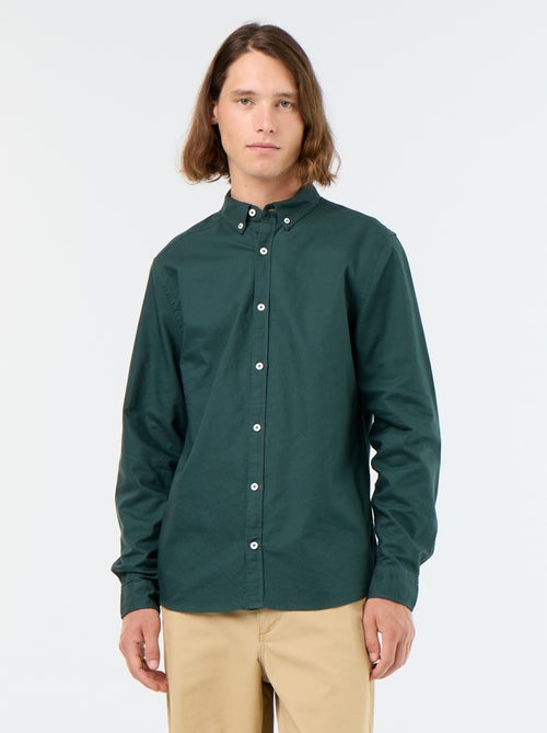 Chemise oxford à ouverture boutonnée - Kiabi Chemise oxford à ouverture boutonnée - Kiabi