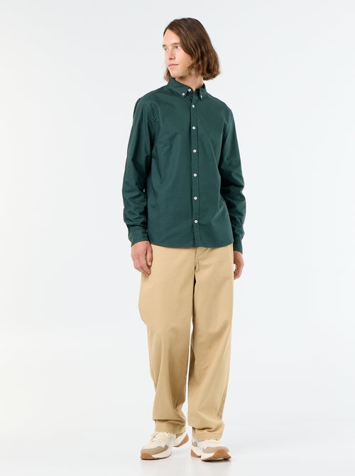 Chemise oxford à ouverture boutonnée - Kiabi Chemise oxford à ouverture boutonnée - Kiabi