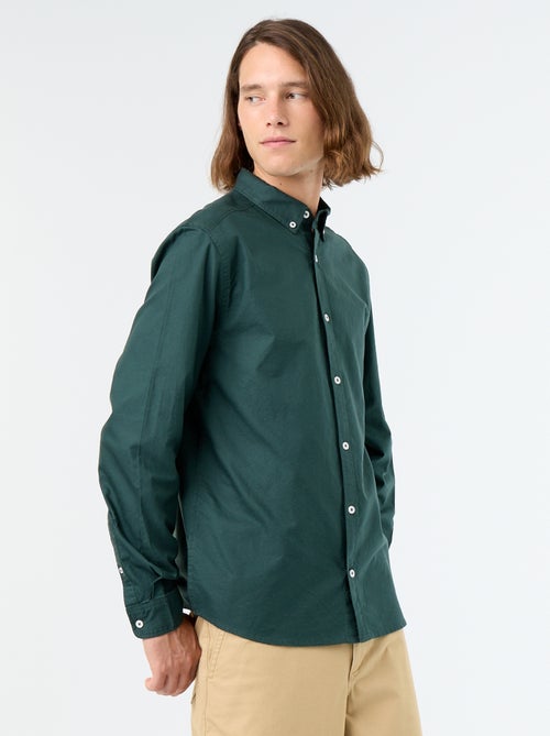 Chemise oxford à ouverture boutonnée - Kiabi Chemise oxford à ouverture boutonnée - Kiabi