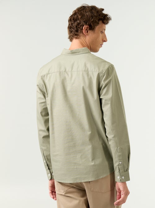 Chemise oxford à ouverture boutonnée - Kiabi