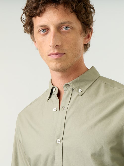 Chemise oxford à ouverture boutonnée - Kiabi