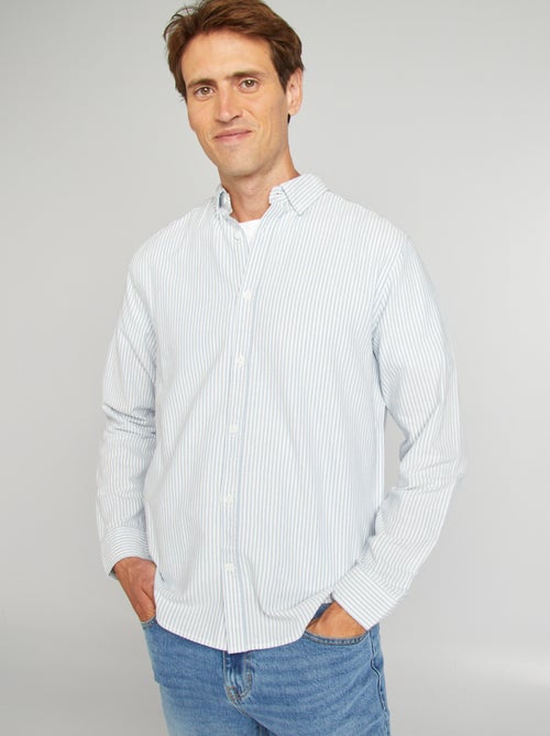 Chemise oxford à rayures - Kiabi