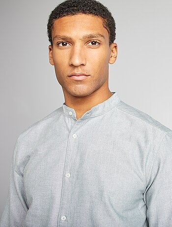 Chemise Oxford avec col mao