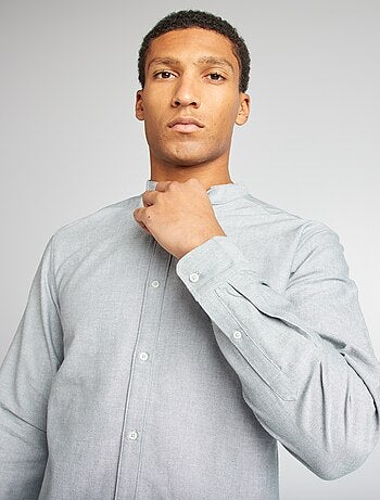 Chemise Oxford avec col mao