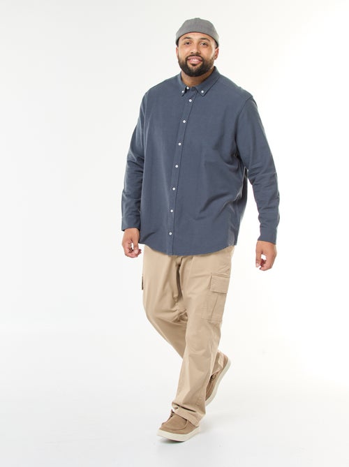 Chemise oxford droite unie - Kiabi