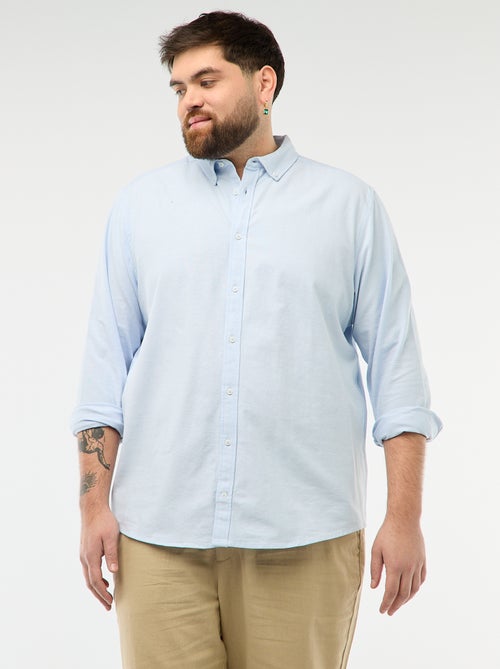 Chemise oxford droite unie - Kiabi Chemise oxford droite unie - Kiabi