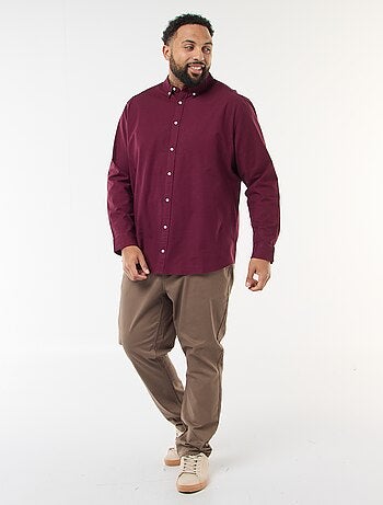 Chemise oxford droite unie