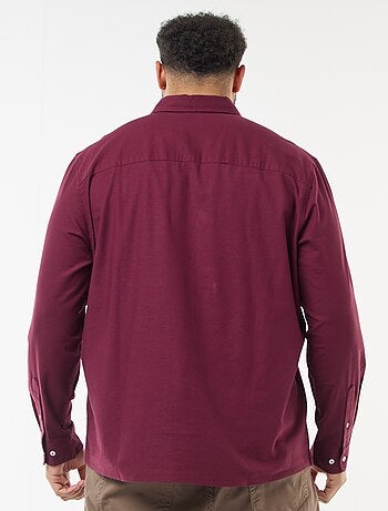 Chemise oxford droite unie