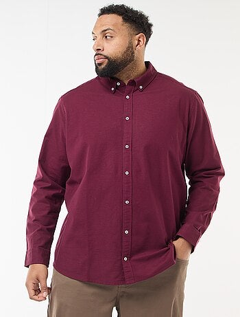 Chemise oxford droite unie