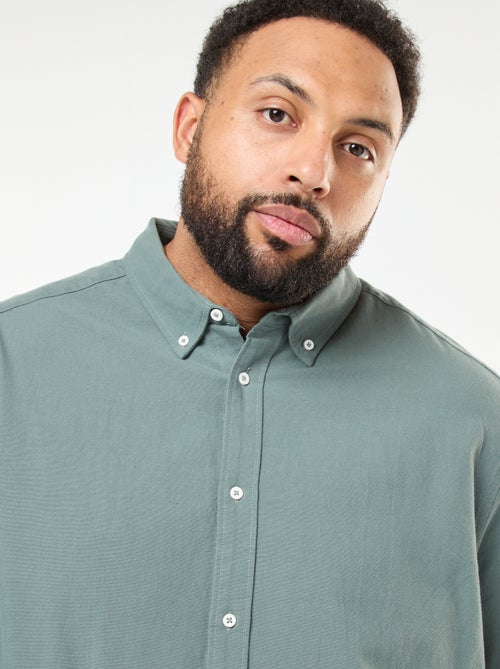 Chemise oxford droite unie - Kiabi