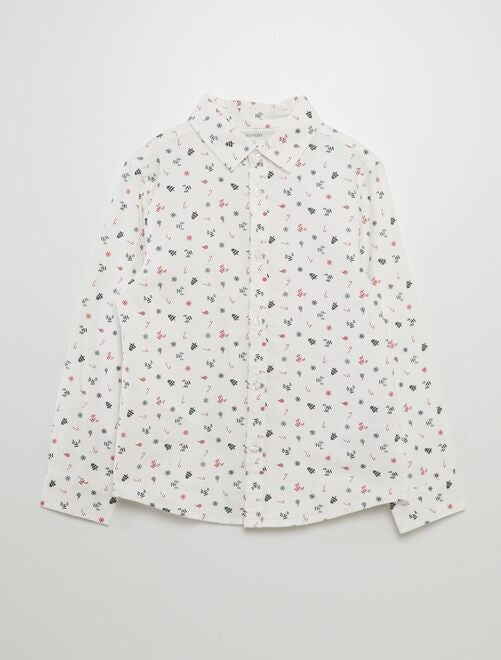 Chemise oxford imprimé Noël - Kiabi