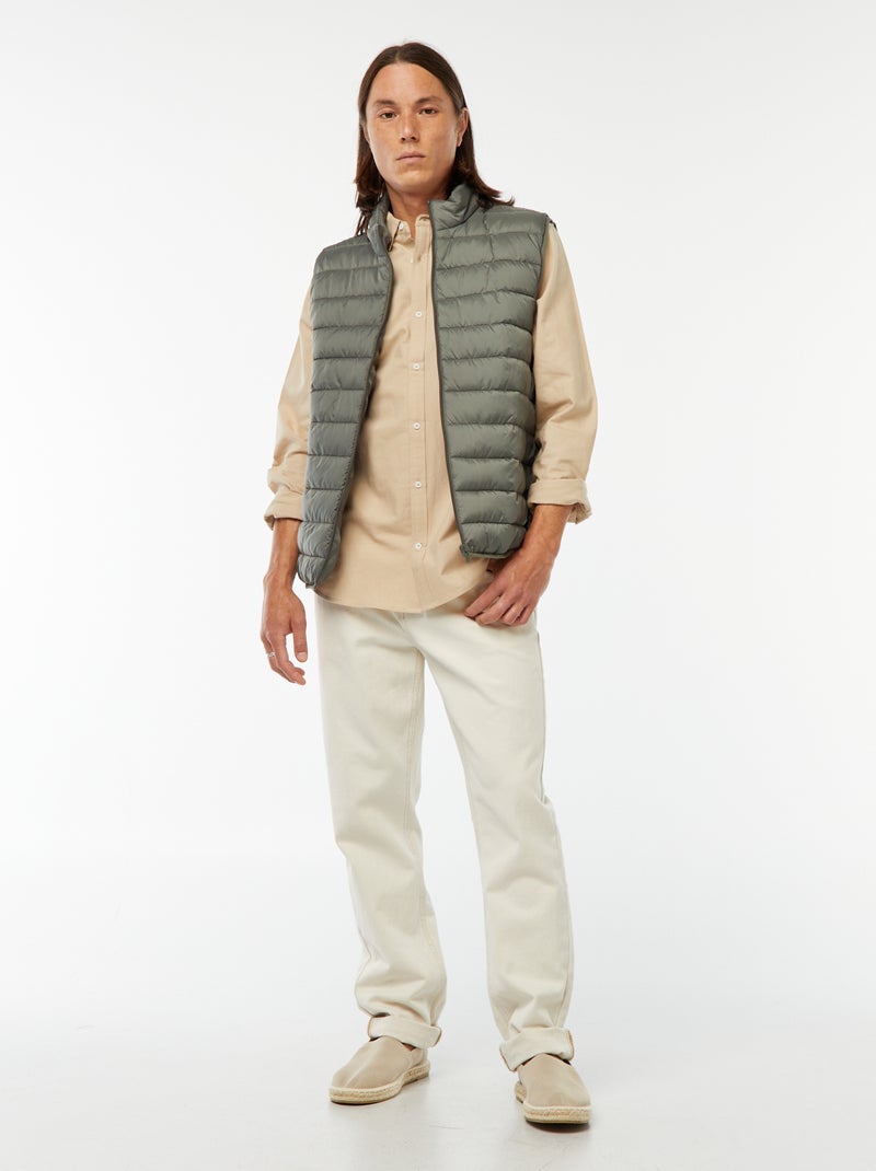 Chemise oxford regular fit Beige - Kiabi