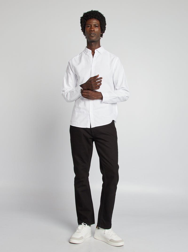 Chemise oxford regular fit Blanc - Kiabi