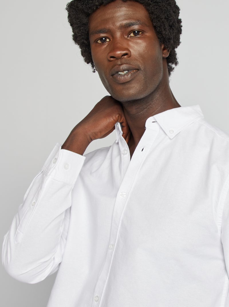 Chemise oxford regular fit Blanc - Kiabi