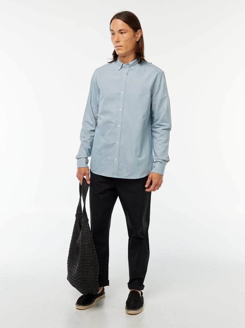 Chemise oxford regular fit Bleu - Kiabi